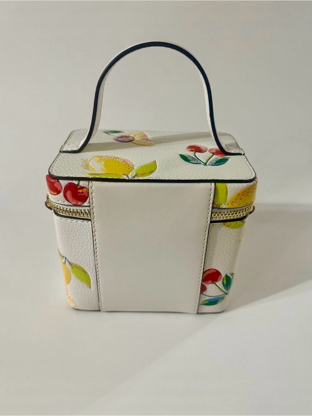 Michael Kors White Mini Vanity Crossbody Bag with Lemon & Cherry Print - Picture 3 of 7